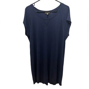 Lilla P Deep Blue Tee Shirt Dress Size Large